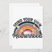 Denk aan je eigen moederschap, Moederdag geschenke Kaart (Voorkant / Achterkant)