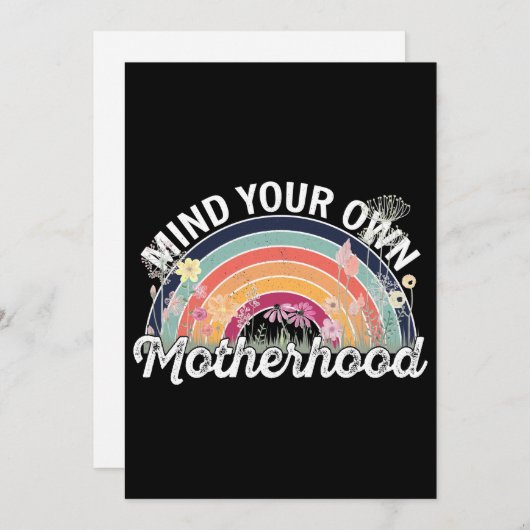 Denk aan je eigen moederschap, Moederdag geschenke Kaart (Voorkant / Achterkant)