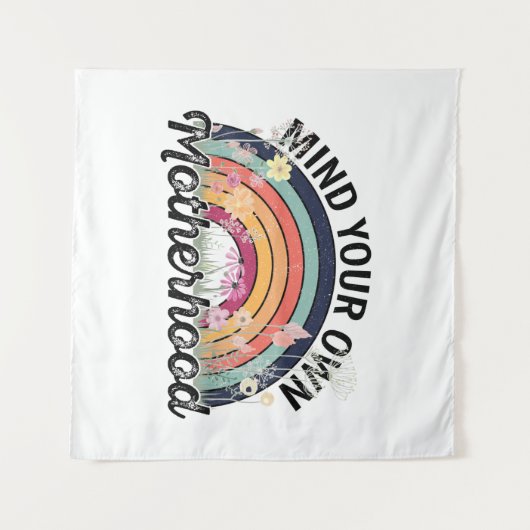 Denk aan je eigen moederschap, Moederdag geschenke Wandkleed (Voorkant (horizontaal))