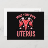 Denk aan je eigen Uterus Abortion  Retro Cadeau Briefkaart (Voorkant / Achterkant)