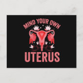 Denk aan je eigen Uterus Abortion  Retro Cadeau Briefkaart (Voorkant)