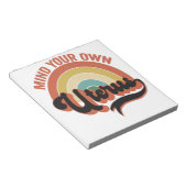 Denk aan je eigen Uterus Abortion  Retro Cadeau Notitieblok (Schuin)