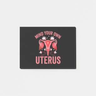Denk aan je eigen Uterus Abortion  Retro Cadeau Post-it® Notes
