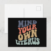 Denk aan je eigen Uterus feminist Briefkaart (Voorkant / Achterkant)