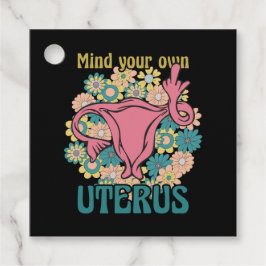 Denk aan je eigen Uterus Feminist Pro Choice Bedankjes Labels