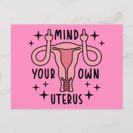 Denk aan je eigen Uterus Feminist Pro Choice Briefkaart