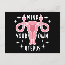 Denk aan je eigen Uterus Feminist Pro Choice Briefkaart
