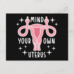 Denk aan je eigen Uterus Feminist Pro Choice Briefkaart