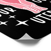 Denk aan je eigen Uterus Feminist Pro Choice Poster (Hoek)