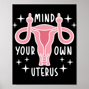 Denk aan je eigen Uterus Feminist Pro Choice Poster