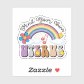 Denk aan je eigen uterus feminist Pro Choice Rainb Sticker (Vel)