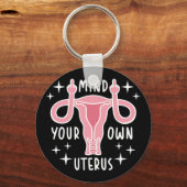 Denk aan je eigen Uterus Feminist Pro Choice Sleutelhanger (Voorkant)