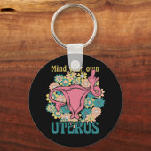 Denk aan je eigen Uterus Feminist Pro Choice Sleutelhanger (Voorkant)