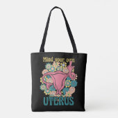 Denk aan je eigen Uterus Feminist Pro Choice Tote Bag (Achterkant)