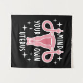 Denk aan je eigen Uterus Feminist Pro Choice Wandkleed (Voorkant (horizontaal))