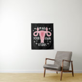 Denk aan je eigen Uterus Feminist Pro Choice Wandkleed (In situ)