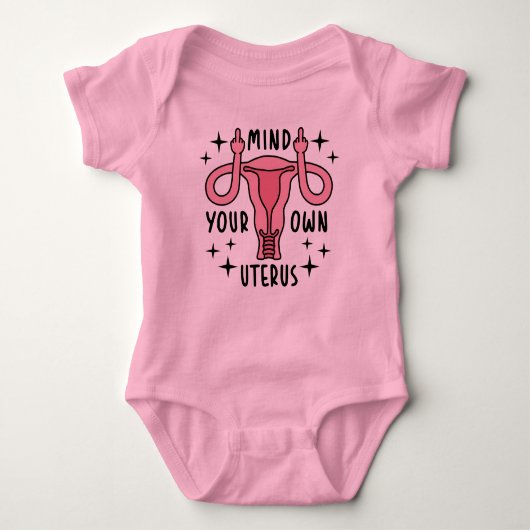 Denk aan je eigen Uterus feminist Romper (Voorkant)