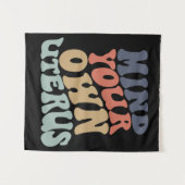 Denk aan je eigen Uterus feminist Wandkleed (Voorkant (horizontaal))