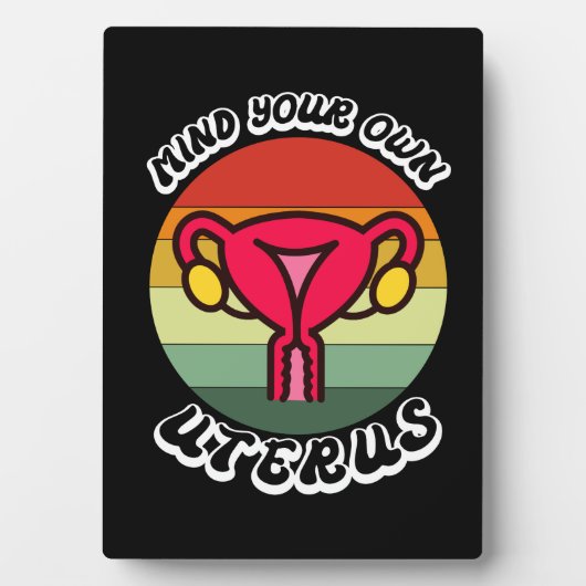  denk aan je eigen uterus Funny Feminist Gift Fotoplaat (voorkant)