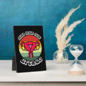  denk aan je eigen uterus Funny Feminist Gift Fotoplaat (Zijkant)