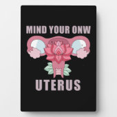 Denk aan je eigen Uterus Pro Choice Feministische  Fotoplaat (voorkant)