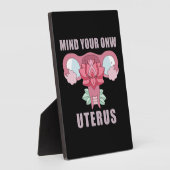 Denk aan je eigen Uterus Pro Choice Feministische  Fotoplaat (Zijkant)