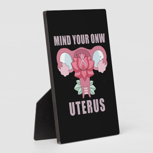 Denk aan je eigen Uterus Pro Choice Feministische  Fotoplaat (Zijkant)