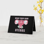 Denk aan je eigen Uterus Pro Choice Feministische Kaart (Gele Bloem)