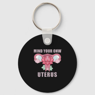 Denk aan je eigen Uterus Pro Choice Feministische  Sleutelhanger