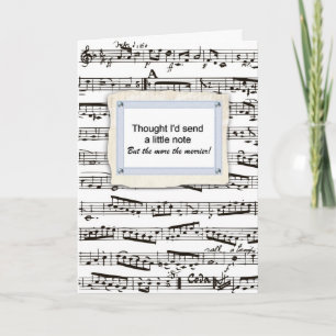 Denk aan je en stuur een muzieknoot of twee kaart