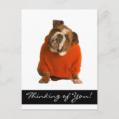 Denk aan je Engelse Bulldog Puppy Dog Briefkaart (Voorkant)