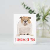Denk aan je Engelse Bulldog Puppy Dog Briefkaart (Staand voorkant)