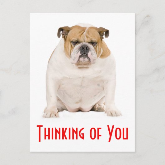 Denk aan je Engelse Bulldog Puppy Dog Briefkaart (Voorkant)