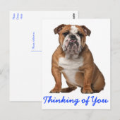 Denk aan je Engelse Bulldog Puppy Dog Briefkaart (Voorkant / Achterkant)