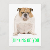 Denk aan je Engelse Bulldog Puppy Dog Briefkaart (Voorkant)