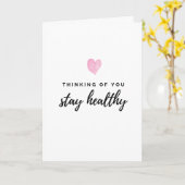 Denk aan je gezond blijven kaart (Gele Bloem)