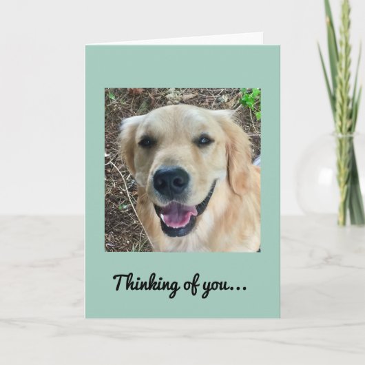 Denk aan je - Golden Retriever Card Kaart (Voorkant)