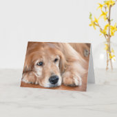 Denk aan je Golden Retriever Kaart (Gele Bloem)