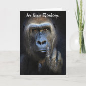 Denk aan je Gorilla Wildlife Greeting Kaart (Voorkant)