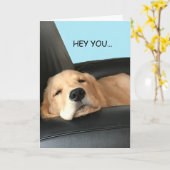 Denk aan je gouden Kaart met Pet Dog (Gele Bloem)