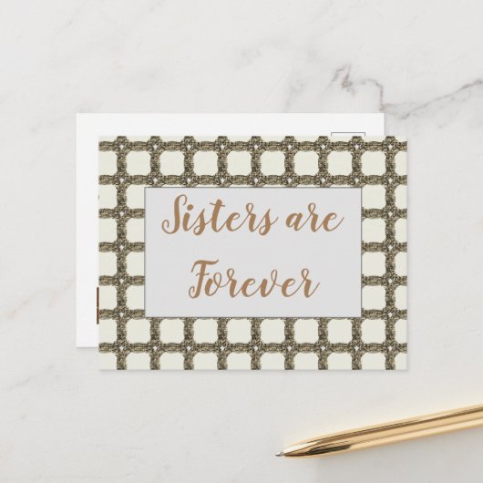 Denk aan je gouden ketting-liefde, zuster briefkaart (Voorkant / Achterkant in situ)