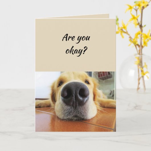 Denk aan je grappige Dog Nose dat het Ruff was Kaart (Gele Bloem)