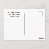 Denk aan je grappige hond, laat me weten dat je in briefkaart (Achterkant)