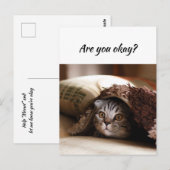 Denk aan je grappige kat, laat me weten dat je in  briefkaart (Voorkant / Achterkant)