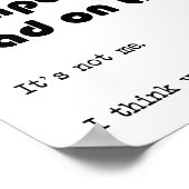 Denk aan je grappige Poster (Hoek)