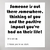 Denk aan je grappige Poster (Voorkant)