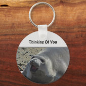 Denk aan je grijze olifantenzeehond sleutelhanger (Voorkant)