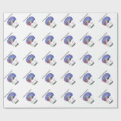 Denk aan je grijze stof (anatomisch brein) cadeaupapier (Vlak)