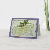 Denk aan je groene bekertjes Mint Leaves Foto Kaart (Voorkant)