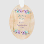 Denk aan je grootmoeder ornament (voorkant)